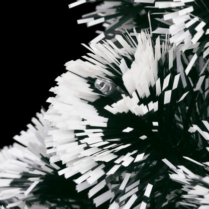 Voorverlichte kerstboom met standaard en LED 180 cm glasvezel