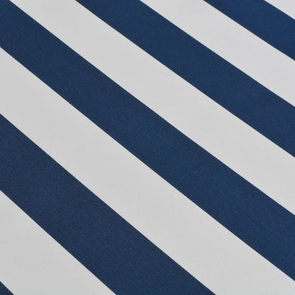 Luifel Handmatig Uitschuifbaar 500 Cm Blauw En Wit