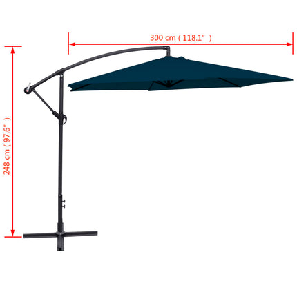Zweefparasol 3 M Blauw
