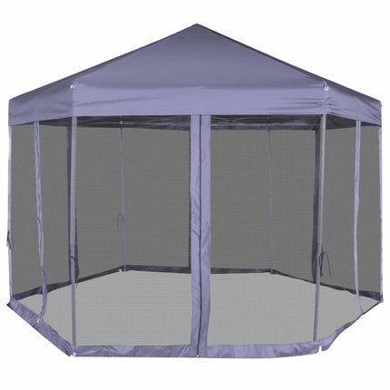 Partytent Met Zijwanden Pop-Up Zeshoekig 3,6X3,1 M