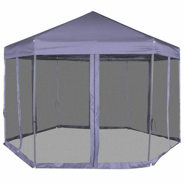 Partytent Met Zijwanden Pop-Up Zeshoekig 3,6X3,1 M