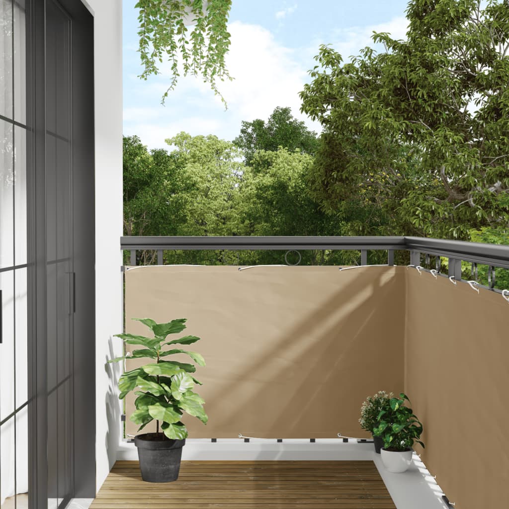 Balkon Scherm Pu Gecoat Oxford Alu Beige