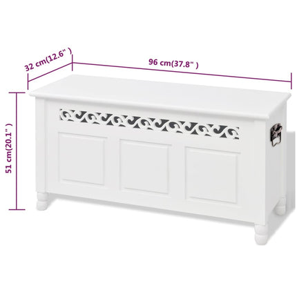 Opbergbankje Barokstijl Mdf Wit