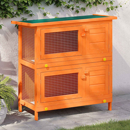 Buitenkonijnenhok Voor Kleine Huisdieren, 4 Deuren, Hout
