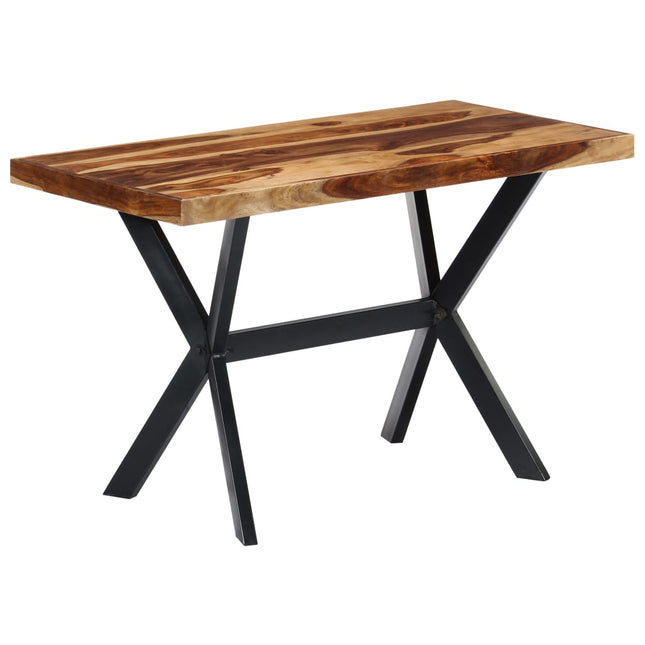 Eettafel 180 Cm Massief Gerecycled Hout En Stalen Kruis