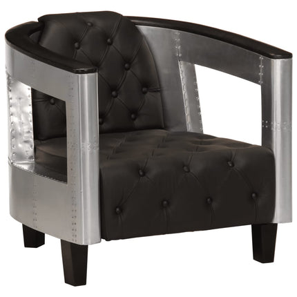 Fauteuil Luchtvaartstijl Echt Leer
