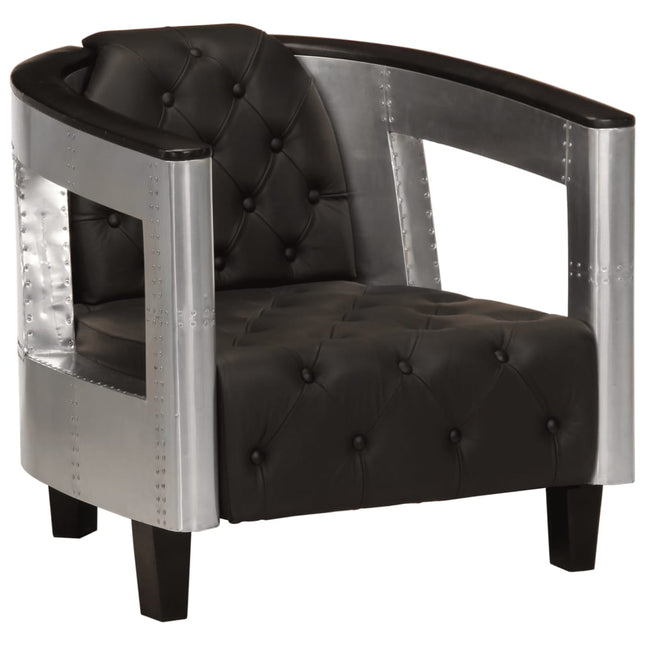 Fauteuil Luchtvaartstijl Echt Leer