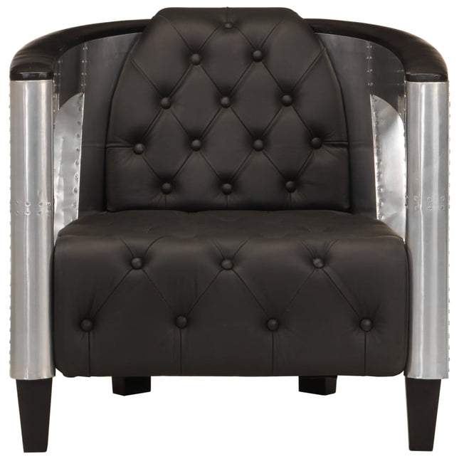 Fauteuil Luchtvaartstijl Echt Leer