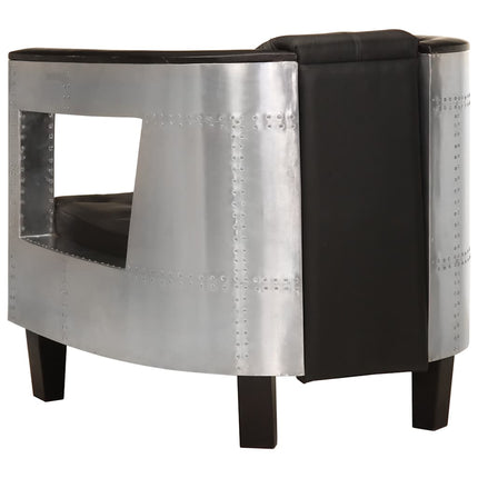 Fauteuil Luchtvaartstijl Echt Leer