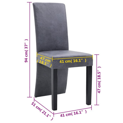 Eetkamerstoelen Kunstsuède