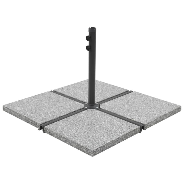 Parasolvoetplaten 4 St Vierkant Grijs Graniet