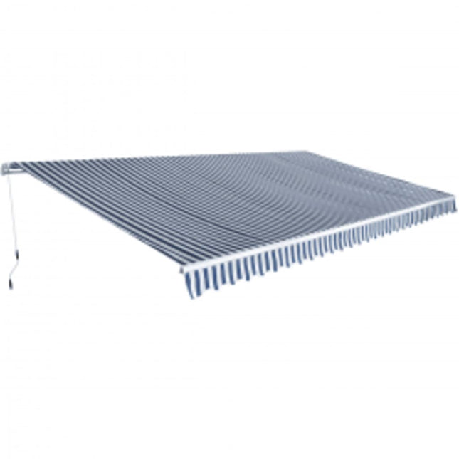 Luifel Handmatig Uittrekbaar 600 Cm Blauw/
