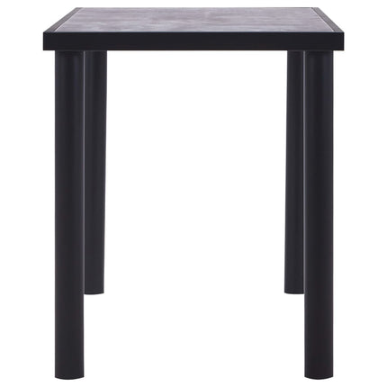 Eettafel Mdf Zwart En Betongrijs