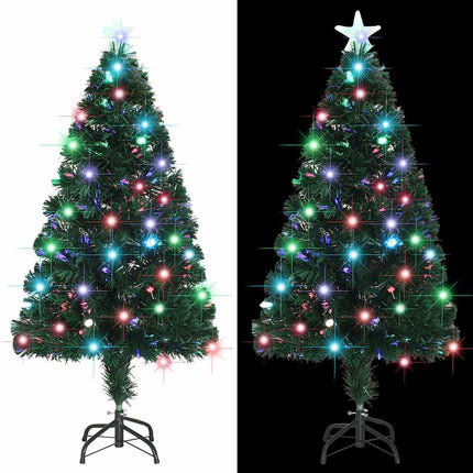 Voorverlichte Kerstboom Met Standaard En Led 120 Cm Glasvezel