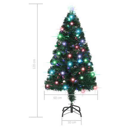 Voorverlichte Kerstboom Met Standaard En Led 120 Cm Glasvezel