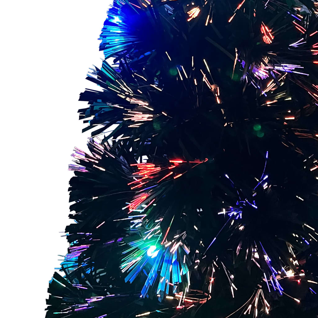 Voorverlichte kerstboom met standaard en LED 150 cm glasvezel