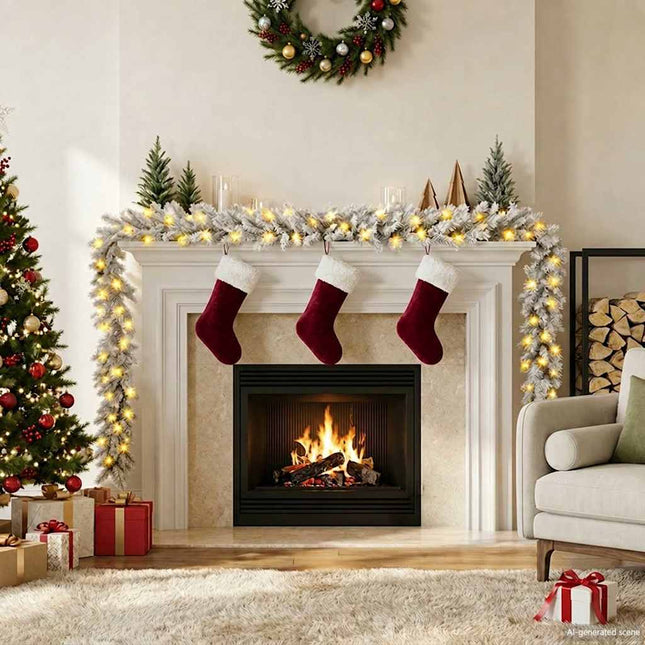Kerstslinger Met Led-Lampjes Wit