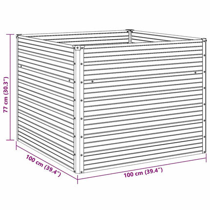 Plantenbak Verhoogd 100X100X77Cm Gegalvaniseerd Staal
