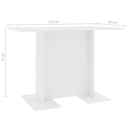 Eettafel 110X60X75 Cm Bewerkt Hout