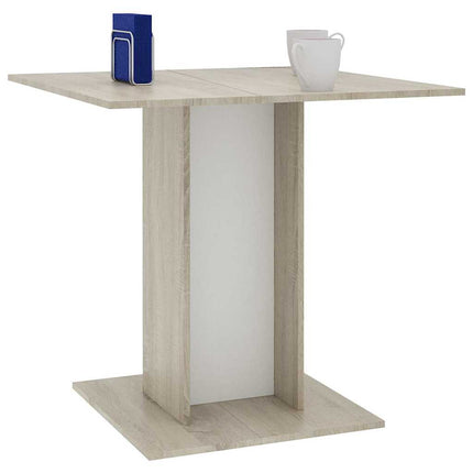 Eettafel 80X80X75 Cm Bewerkt Hout Kleurig
