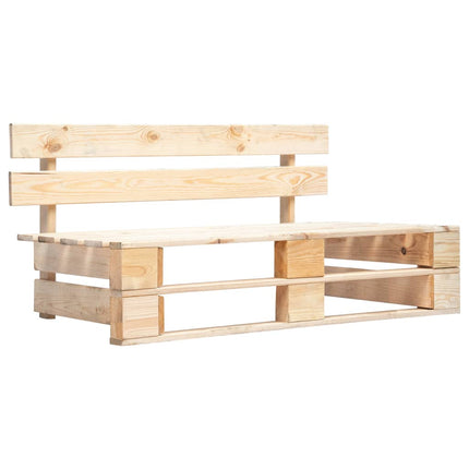 Tuinbank Pallet Met Zandkleurige Kussens Grenenhout