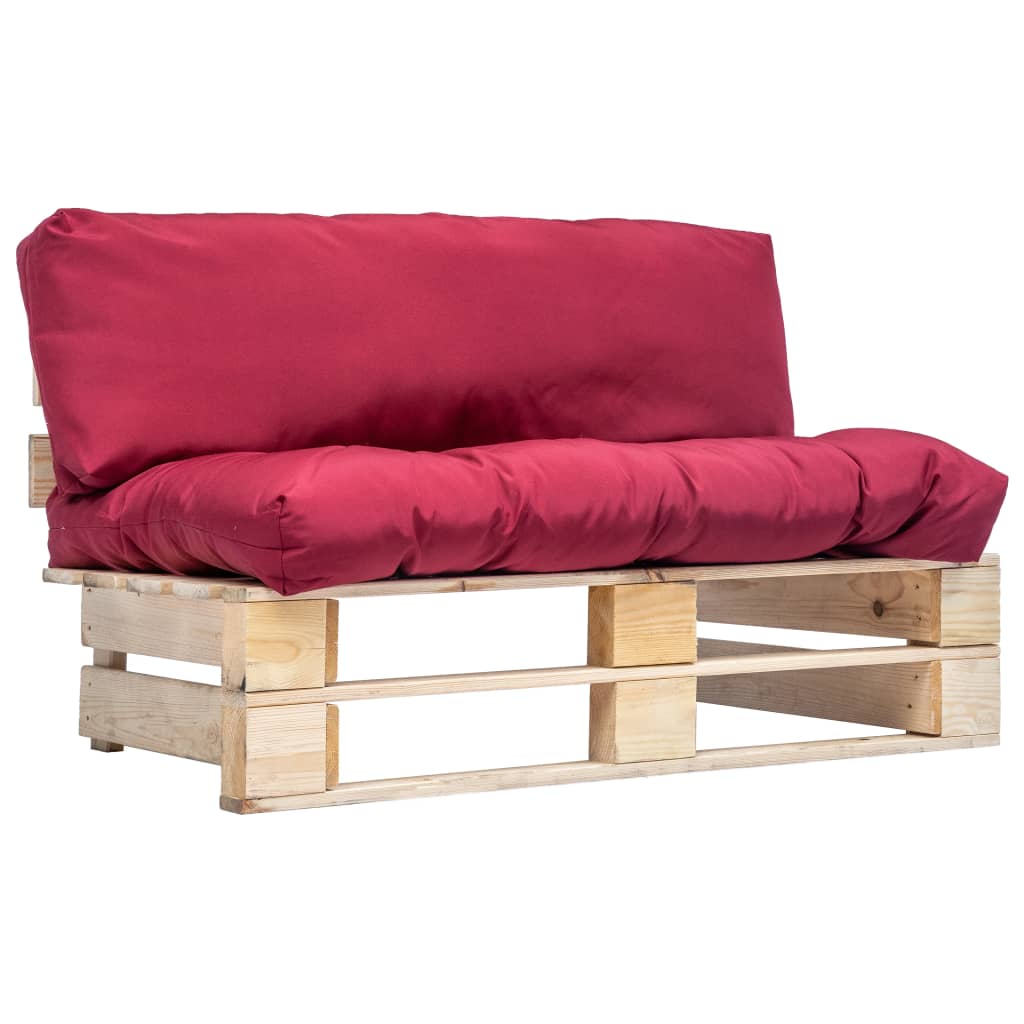 Tuinbank Pallet Met E Kussens Grenenhout