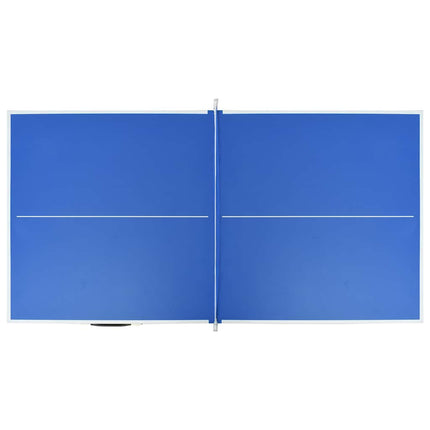 Tafeltennistafel 152X76X66 Cm Met Net 152X76X66 Cm Blauw Crème