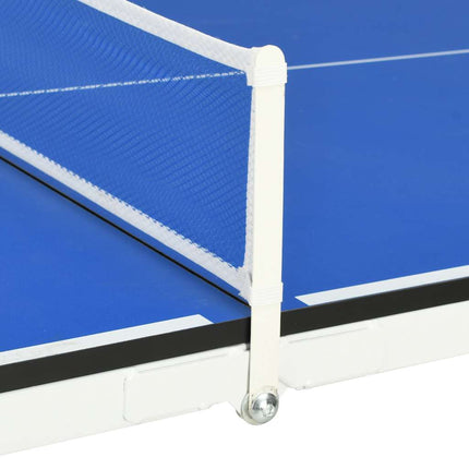 Tafeltennistafel 152X76X66 Cm Met Net 152X76X66 Cm Blauw Crème