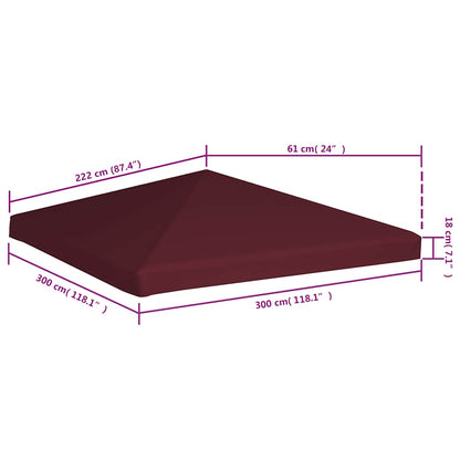 Prieeldak 310 G/M² Bordeaux
