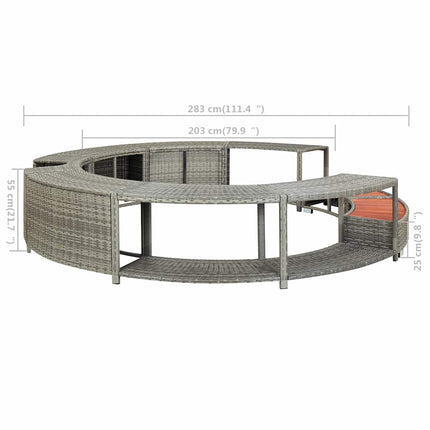 Hottub-Ombouw Poly Rattan