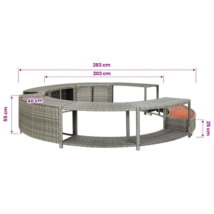 Hottub-Ombouw Poly Rattan