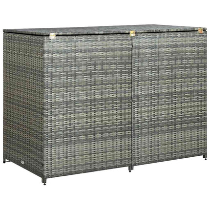 Containerberging Dubbel 148X77X111 Cm Poly Rattan