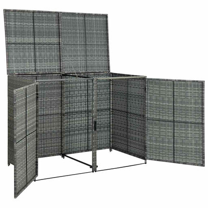 Containerberging Dubbel 148X77X111 Cm Poly Rattan