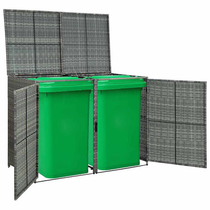 Containerberging Dubbel 148X77X111 Cm Poly Rattan