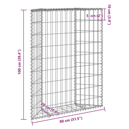 Gabion Plantenbak Trapezium Gegalvaniseerd Staal