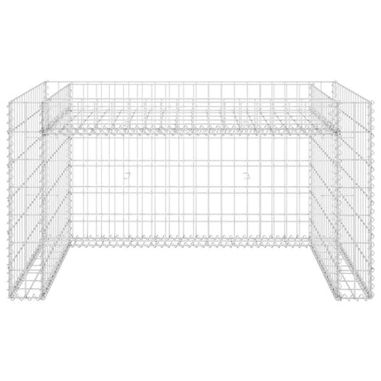 Grasmaaieroverkapping Met Plantenbak 110X80X60Cm Staaldraad Wit En Blauw