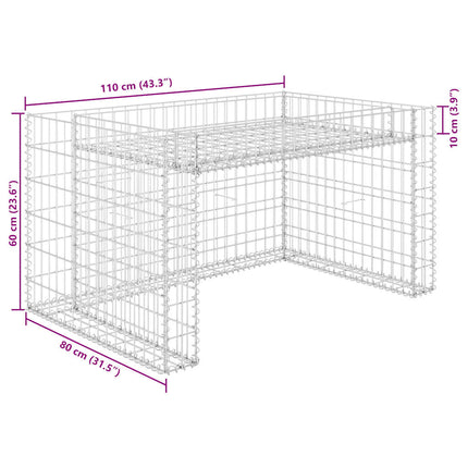 Grasmaaieroverkapping Met Plantenbak 110X80X60Cm Staaldraad Wit En Blauw