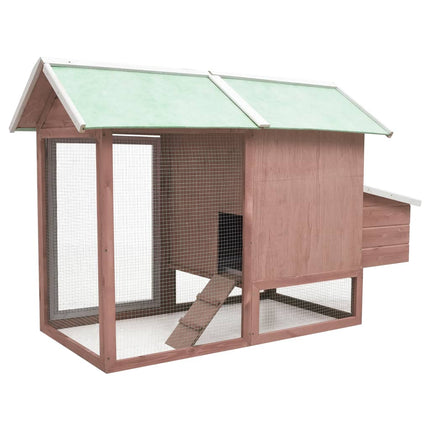 Kippenhok 170X81X110 Cm Massief Grenen- En Vurenhout