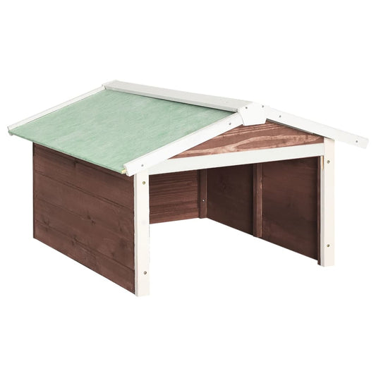 Overkapping Voor Grasmaaier 72X87X50 Cm Vurenhout Mokka En