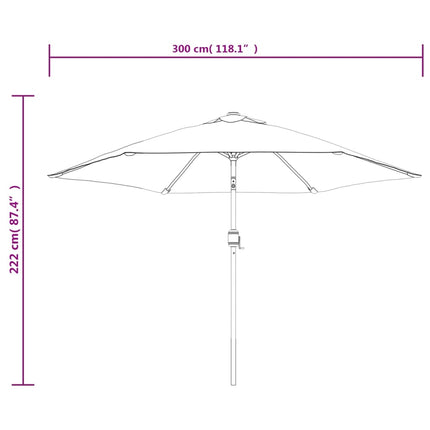 Parasol Met Metalen Paal 300 Cm