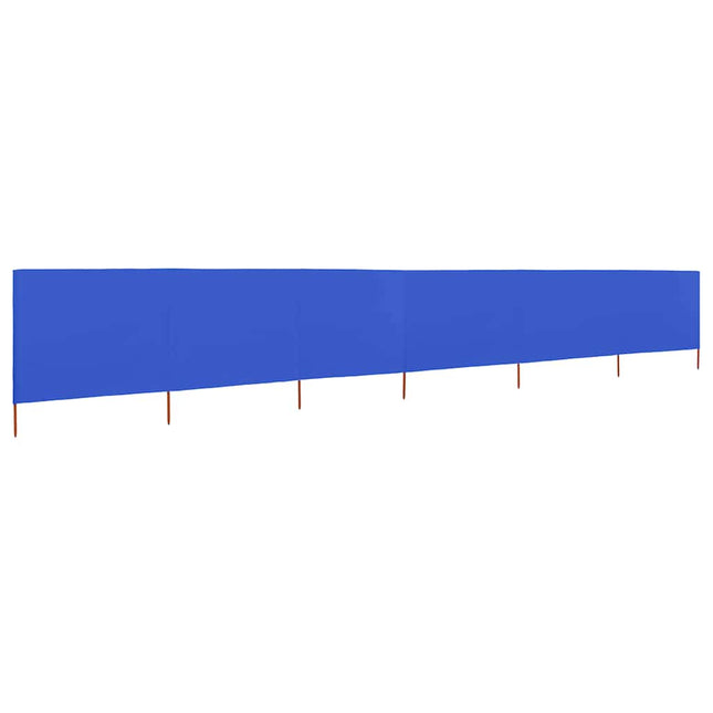Windscherm 6-Panelen Stof Azuur
