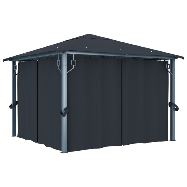 Prieel Met Gordijn Aluminium