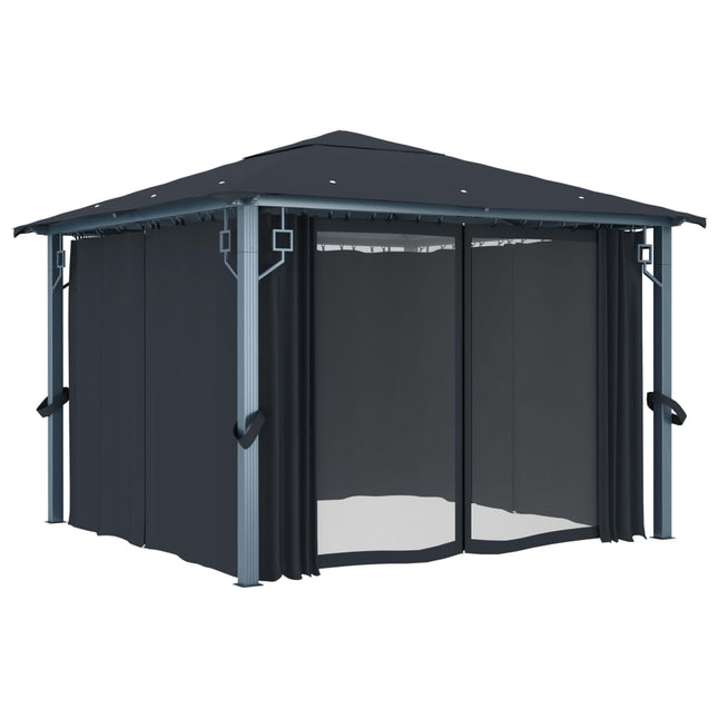 Prieel Met Gordijn Aluminium