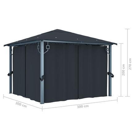 Prieel Met Gordijn Aluminium