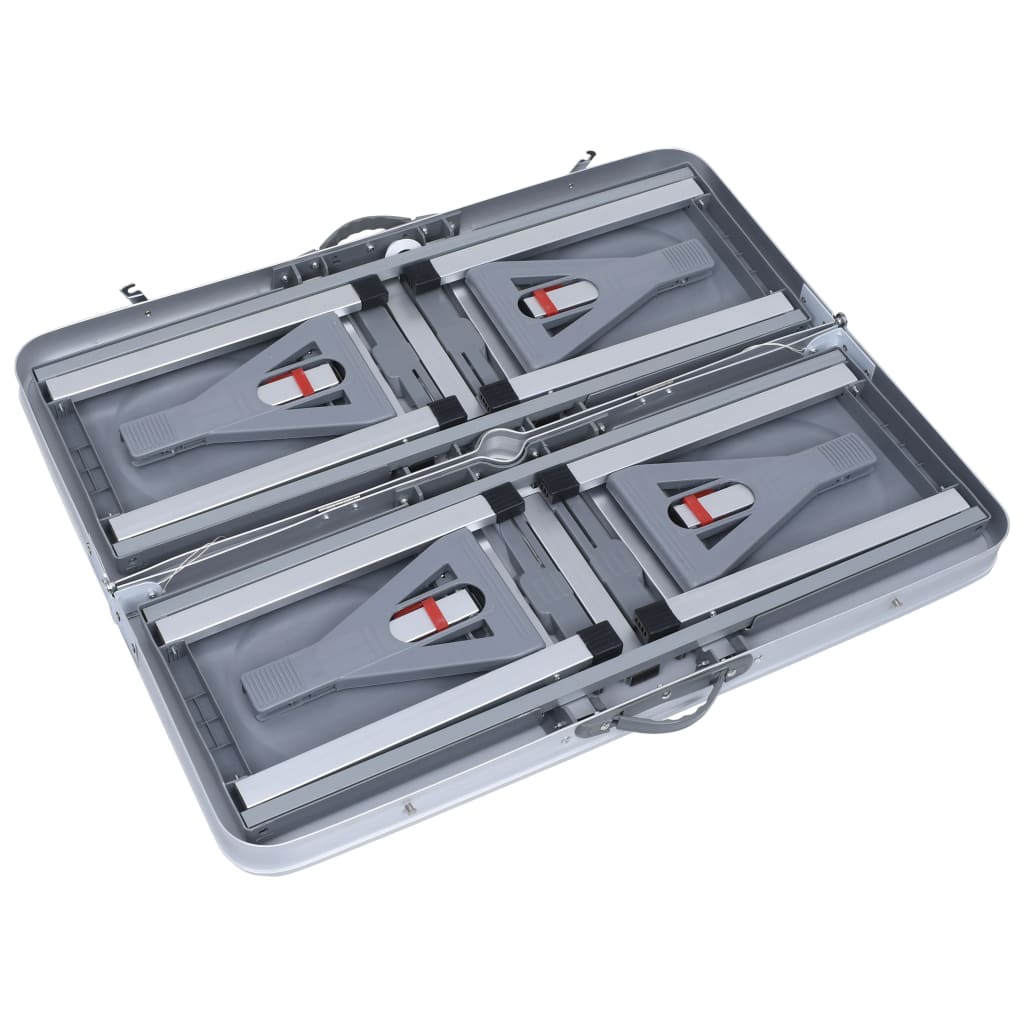 Campingtafel Inklapbaar Met 4 Zitjes Staal En Aluminium