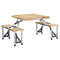 Campingtafel Inklapbaar Met 4 Zitjes Staal En Aluminium