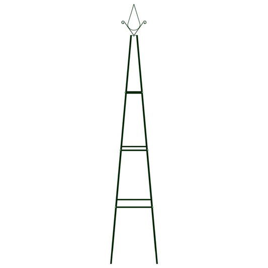 Plantenklimrekken 2 st 35x35x195 cm ijzer donkergroen