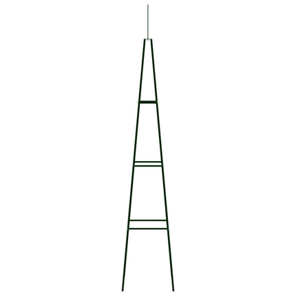 Plantenklimrekken 2 St 35X35X195 Cm Ijzer Donkergroen