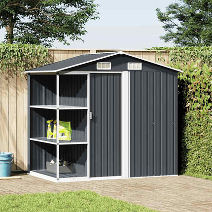 Tuinschuur Met Rek 205X130X183 Cm Ijzer