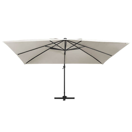Zweefparasol Met Led En Aluminium Paal 400X300 Cm Kleurig